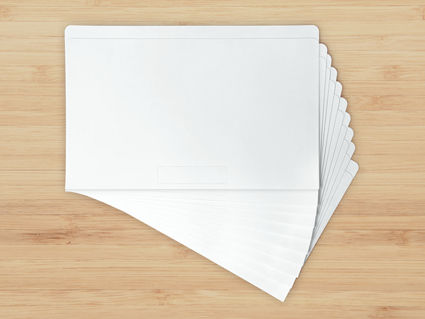 Up Filer Folders- Set of 10, white thick (18pt) legal file folders